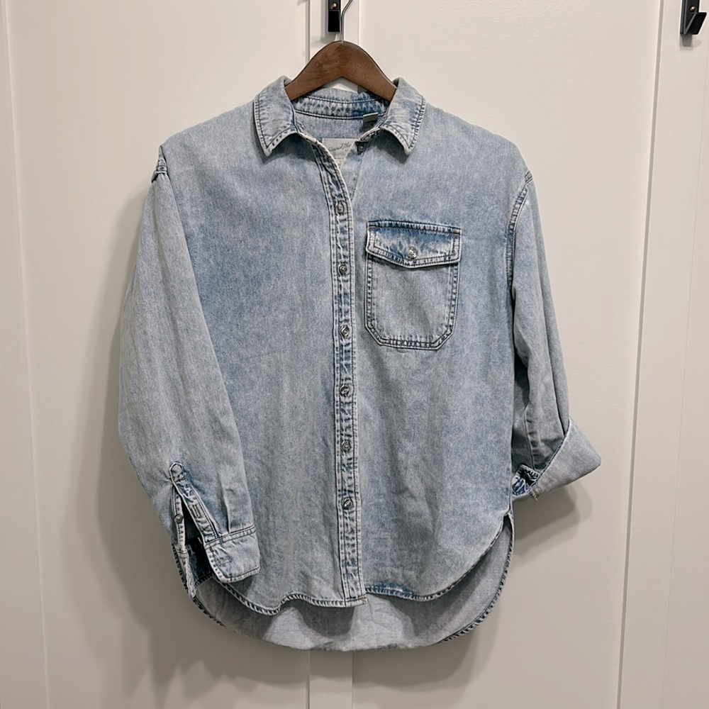 Oversized Denim Boyfriend Shirt from Universal Thread